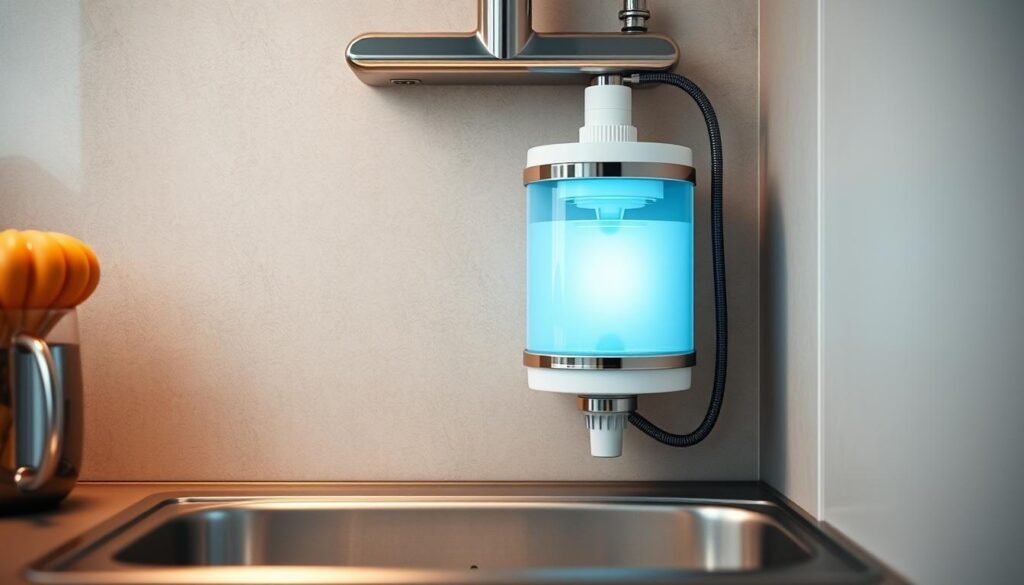 安裝在廚房水槽下方的廚下型淨水器