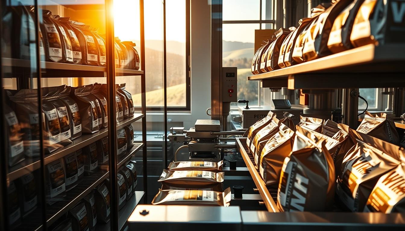 packaging of coffee beans